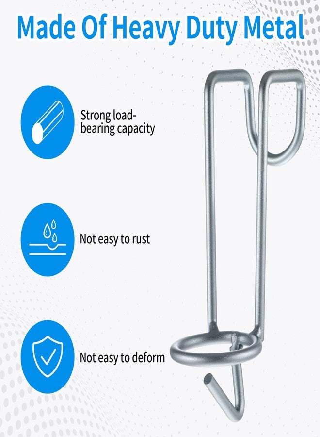 AojSup 2 Pcs Horse Water Bucket Hooks Portable Horse Bucket Hooks Removable Hangers Equestrian Stall Accessories Livestock Supplies, Over The Fence, Hang on Stall Walls (Silver) - Image 3